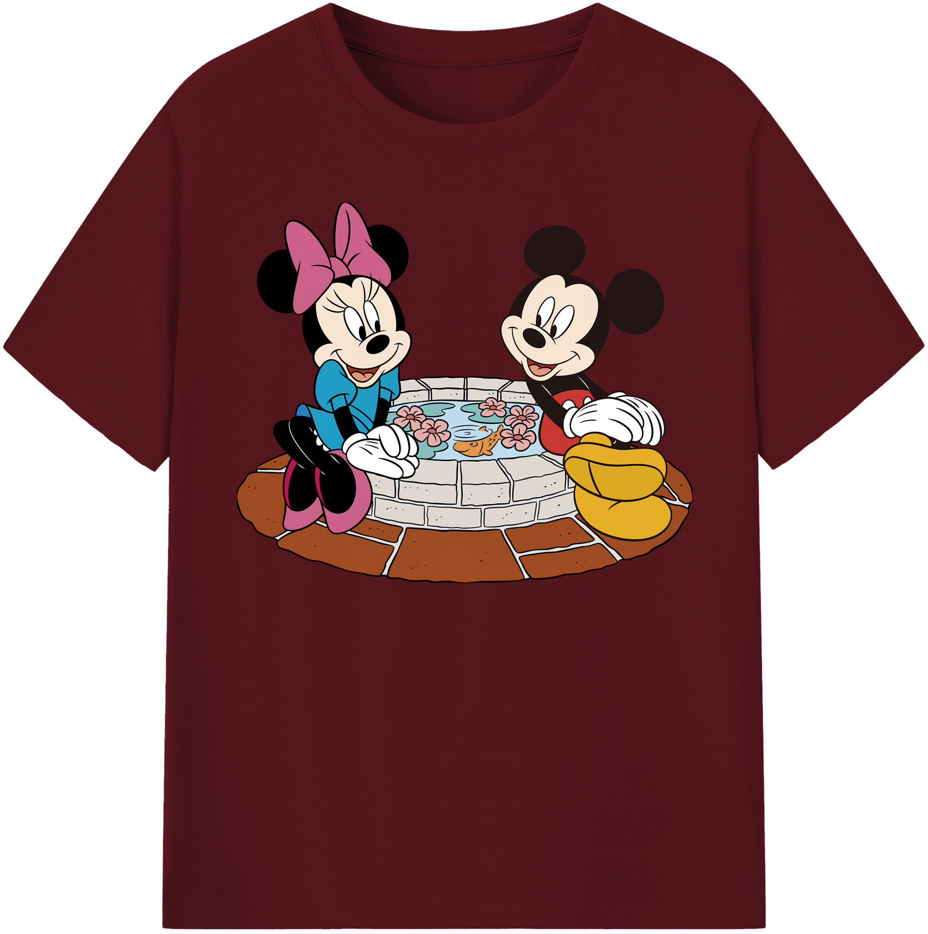 （画像用） ミッキーマウス Mickey Mouse 綿100％半袖Tシャツ（フロントプリント）